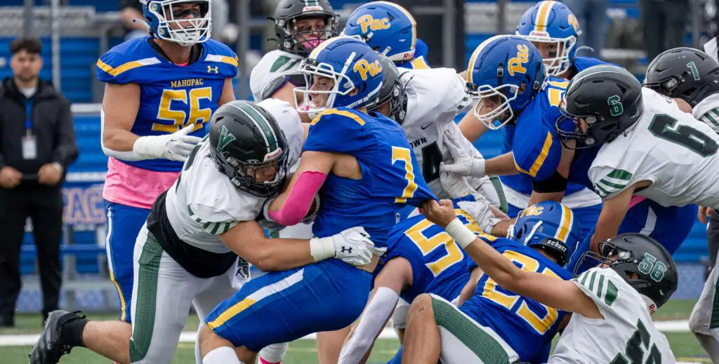 Yorktown offense erupts behind four Kaden Gonzales touchdowns; Huskers dominate Mahopac 42-7